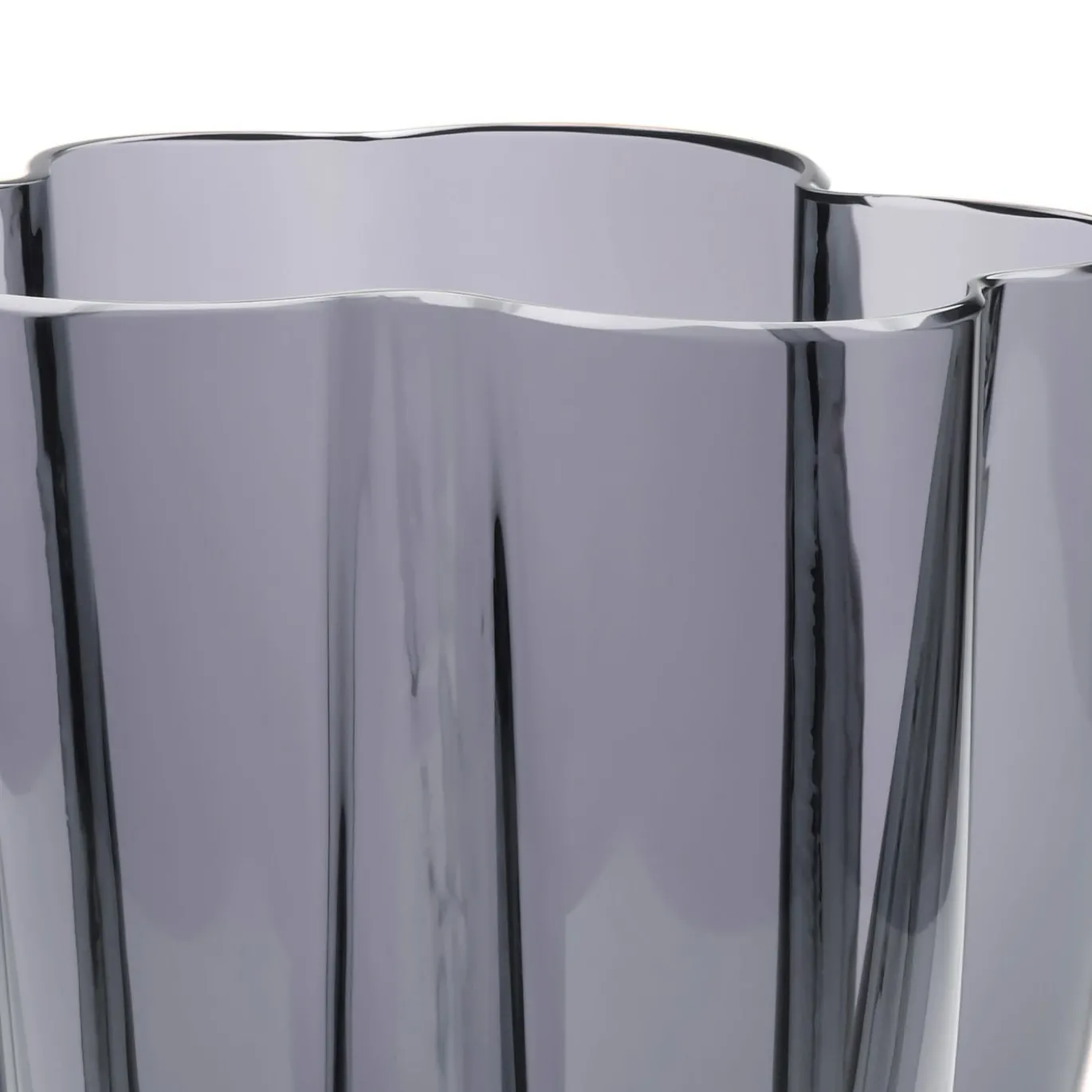 Petalo Vaso piccolo grigio acciaio