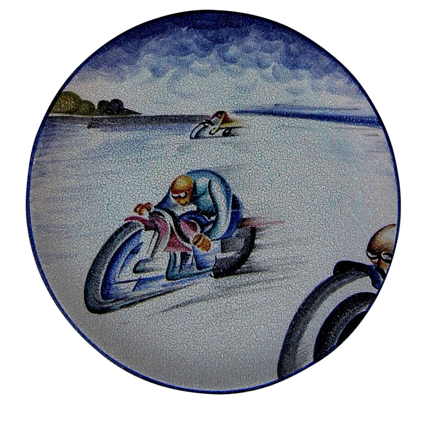 Piastra futuristica per motociclisti