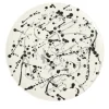 Piatto decorativo in ceramica bianca e nera