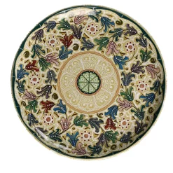 Piatto Decorativo in Ceramica Policroma con Motivo Rinascimentale #1