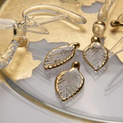 Piatto Decorativo in Vetro Oro Libellula Aurora