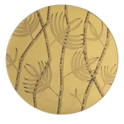 Piatto Decorativo Palme Oro