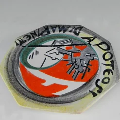 Piatto in ceramica futurista Marinetti