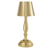 Piccola Lampada da Tavolo classic a LED Ricaricabile in oro satinato