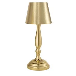 Piccola Lampada da Tavolo classic a LED Ricaricabile in oro satinato