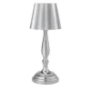Piccola Lampada da tavolo Classic a LED ricaricabile in argento satinato