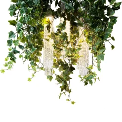 Piccolo lampadario Flower Power con edera