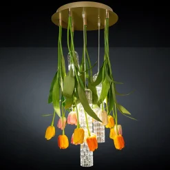 Piccolo lampadario rotondo Flower Power Tulip