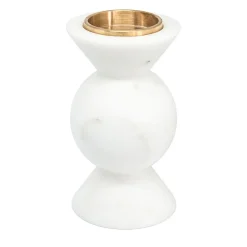 Piccolo portacandele in marmo bianco di Jacopo Simonetti