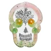 Piccolo specchio Pop Skull rosa e verde di Bradley Theodore