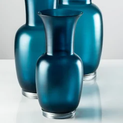 Piccolo vaso blu satinato