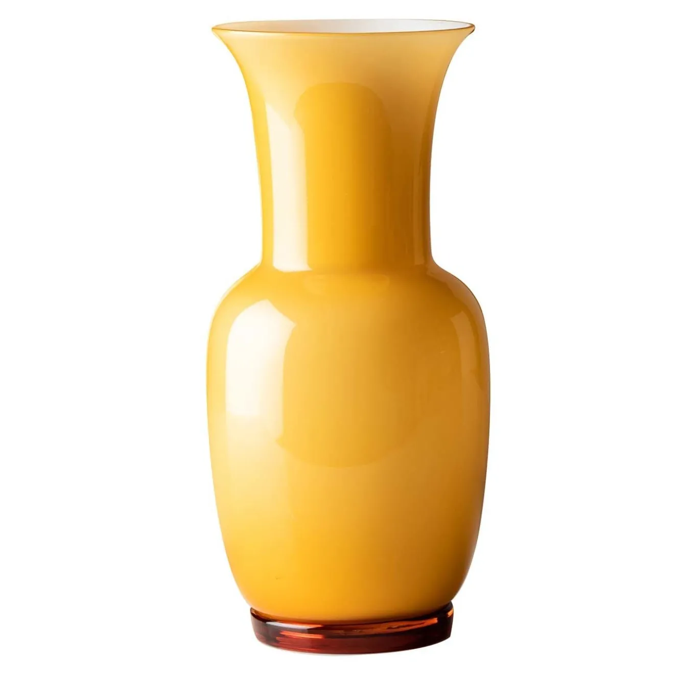 Piccolo vaso giallo opalino