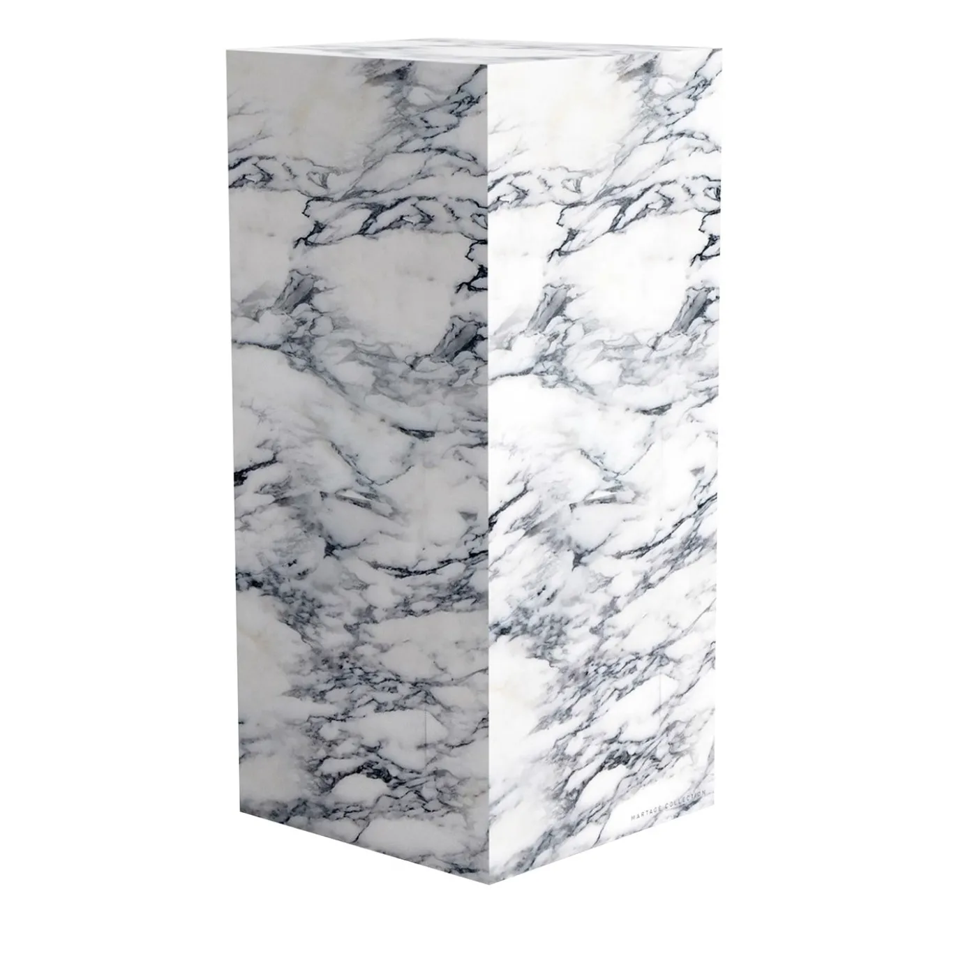 Piedistallo Bloc in Marmo Arabescato Bianco by Martage Collection