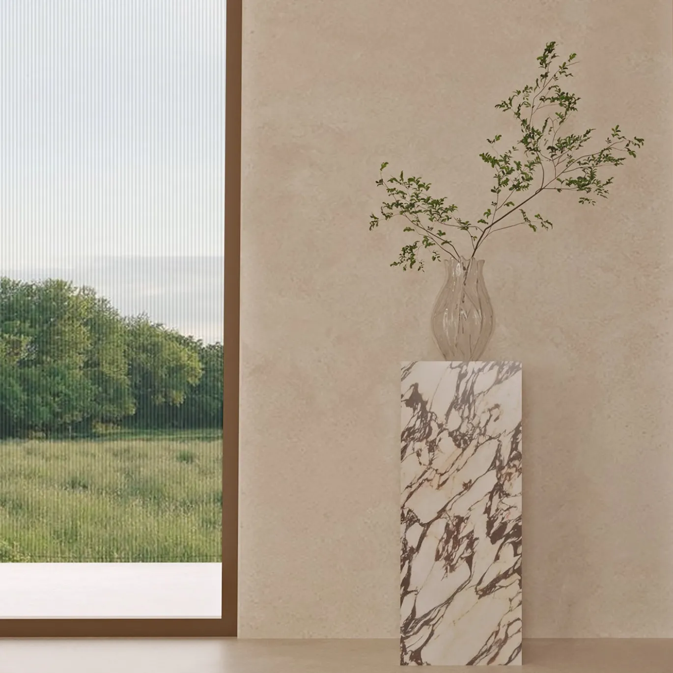 Piedistallo Bloc in marmo Calacatta viola by Martage Collection