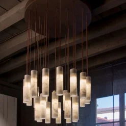 Plafoniera lampadario Silo di David Lopez Quincoces