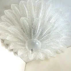 Plafoniera Leaves in Vetro di Murano con Finitura Graniglia