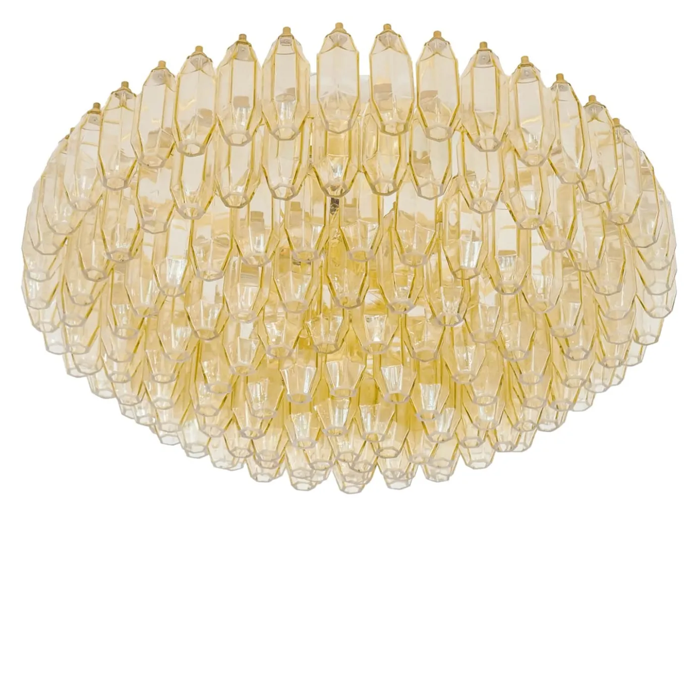 Plafoniera Prismatico 12 luci ambra