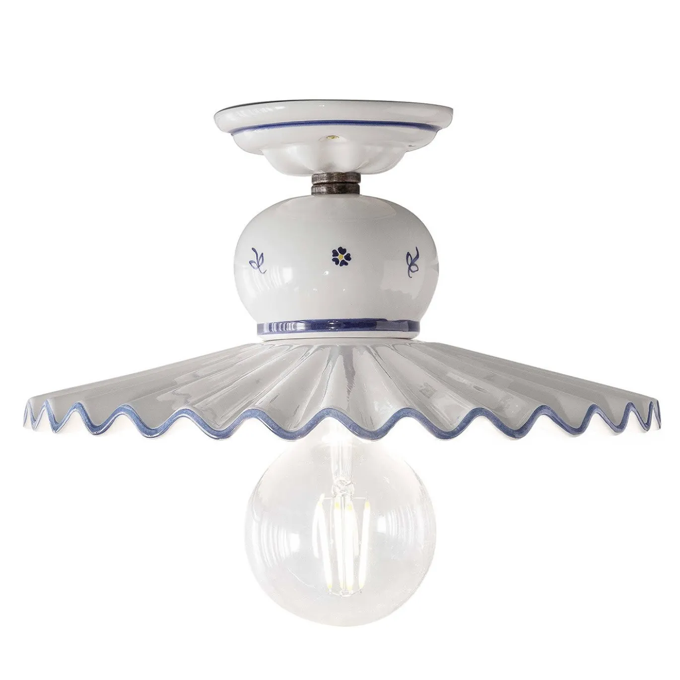 Plafoniera Roma C376 in Ceramica Bianca