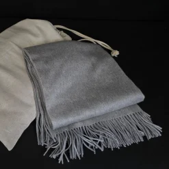 Plaid Grigio in Cashmere Puro Arno