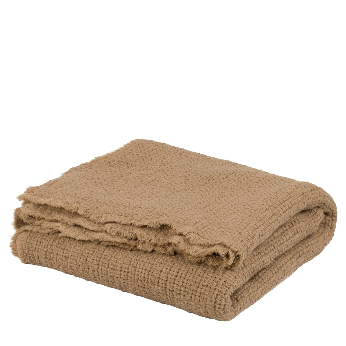 Plaid Intrecci in cotone color miele