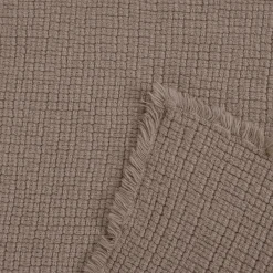 Plaid Intrecci in cotone color nocciola