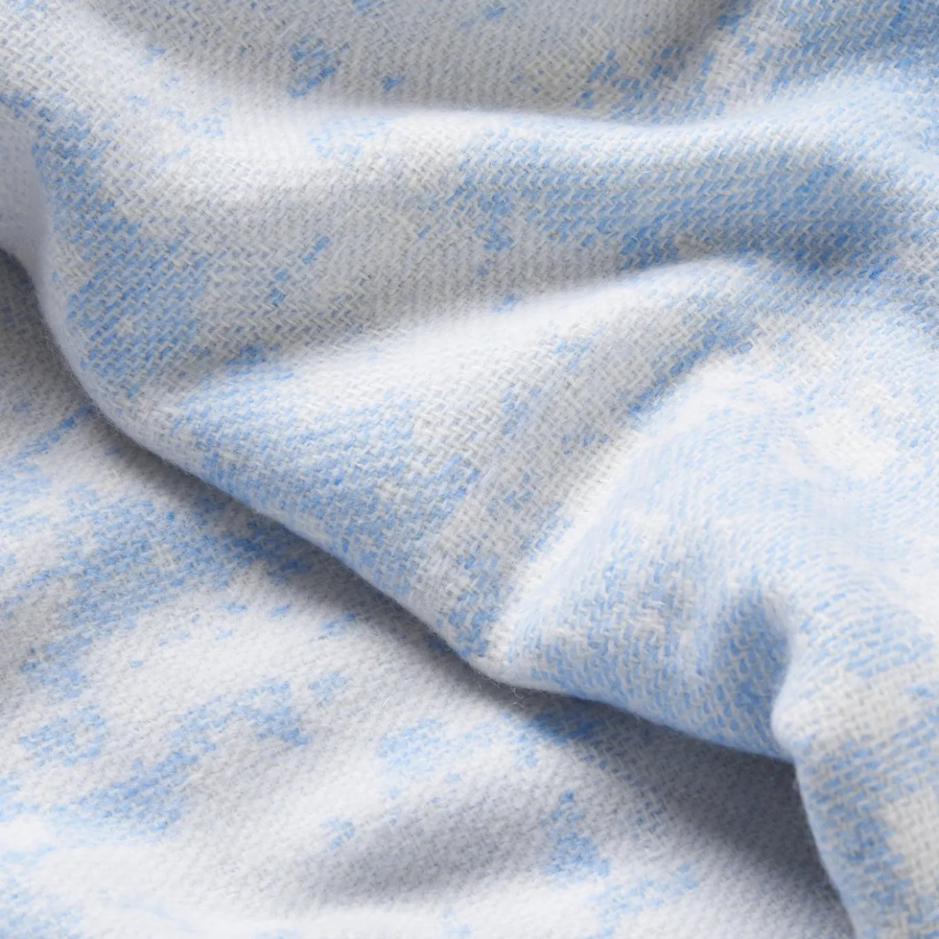 Plaid Jacquard in Lana azzurro