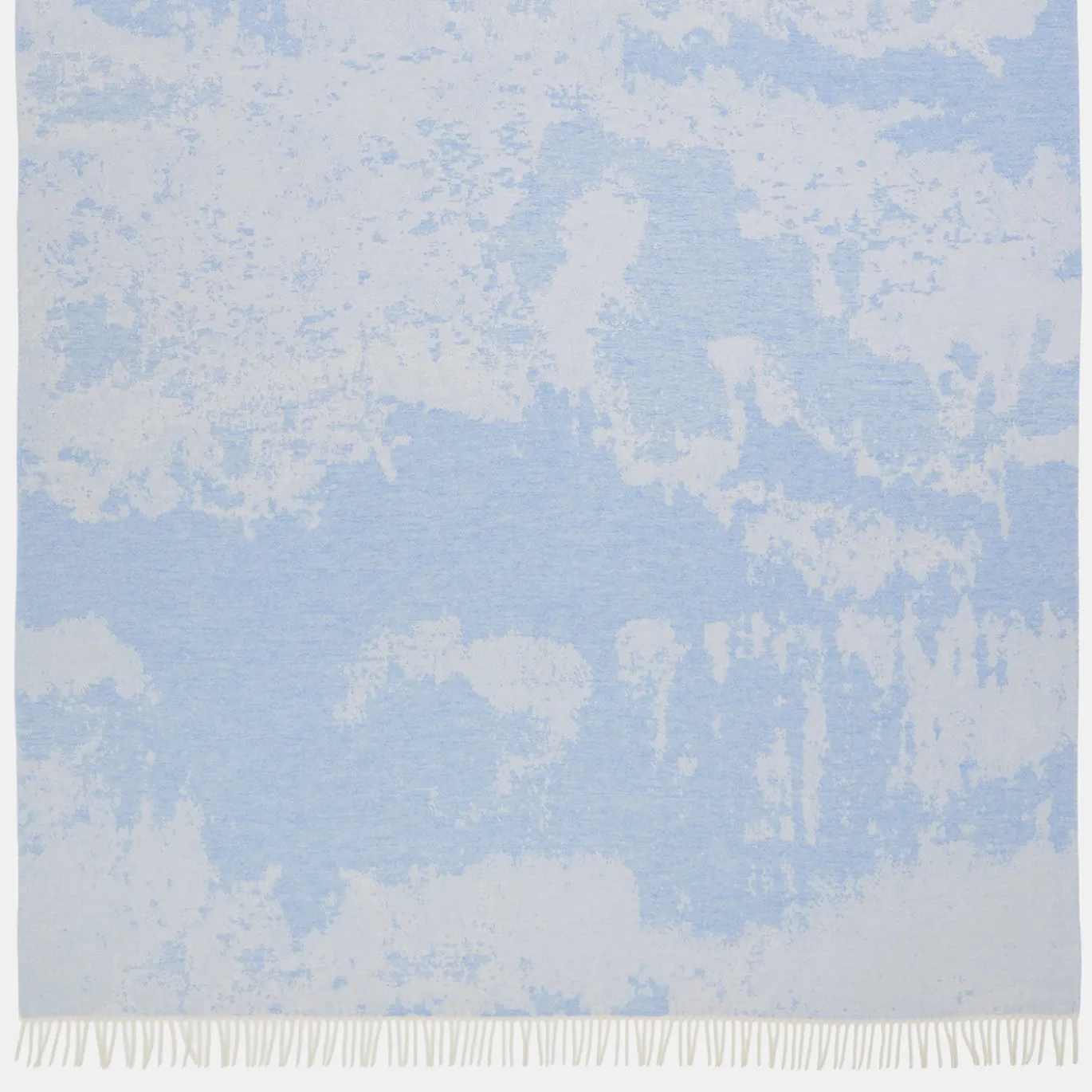 Plaid Jacquard in Lana azzurro