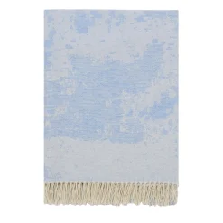 Plaid Jacquard in Lana azzurro