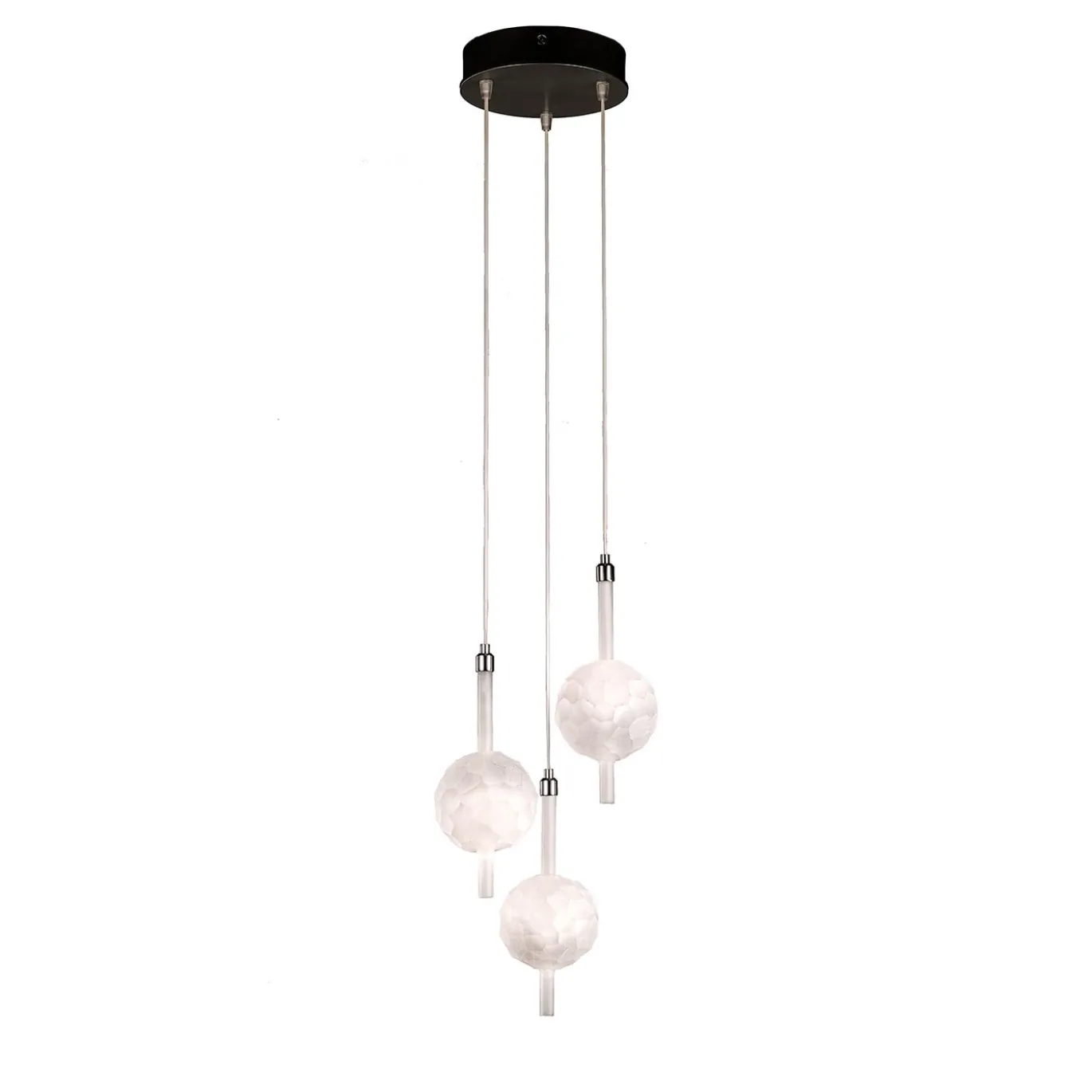 21544/PLF-4 Lampadario a 3 luci in argento