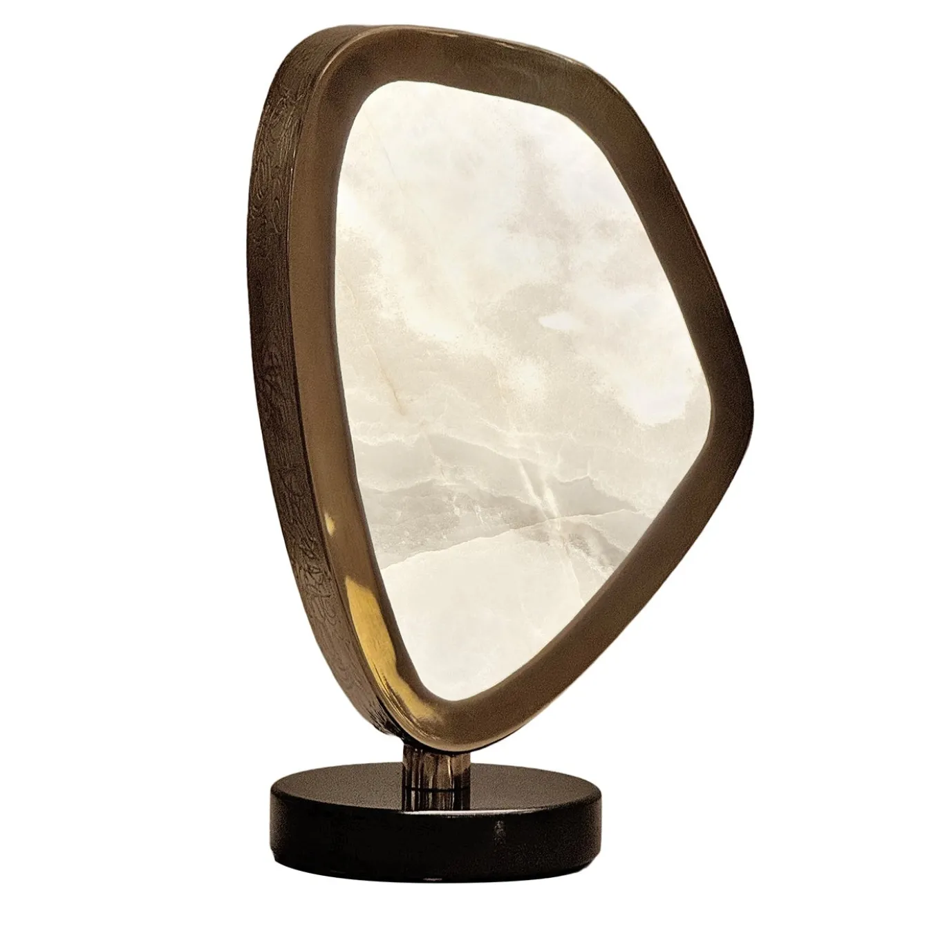 Pluma lampada da tavolo diffusore in alabastro