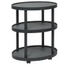 Polo Trolley Tavolo ovale a 3 piani nero