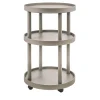 Polo Trolley Tavolo rotondo beige a 3 piani