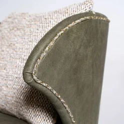 Poltrona Agostina in Pelle Verde