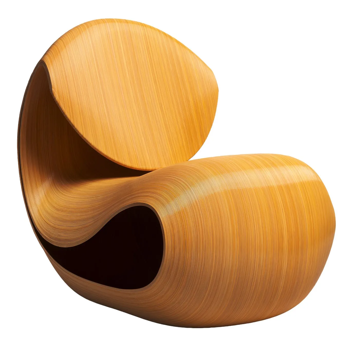Poltrona Alea arancione stampata in 3D