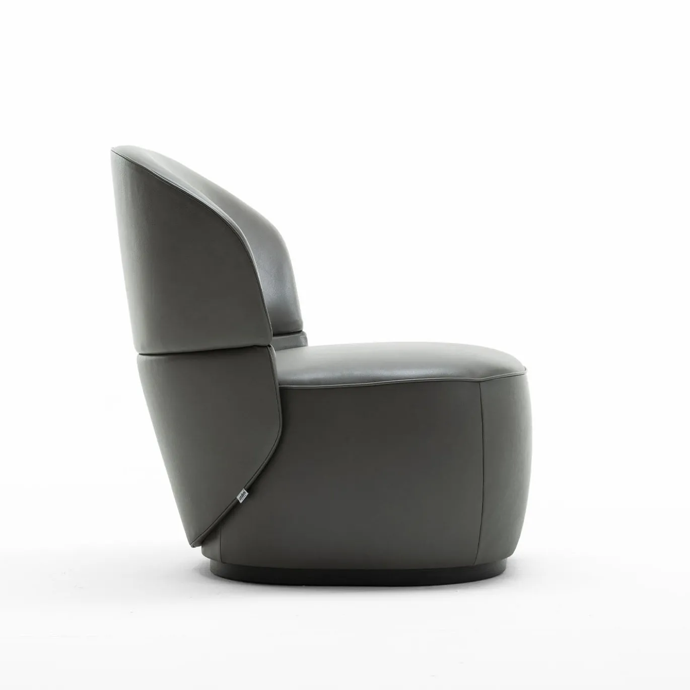 Poltrona Alma ED/50 004 in pelle grigia
