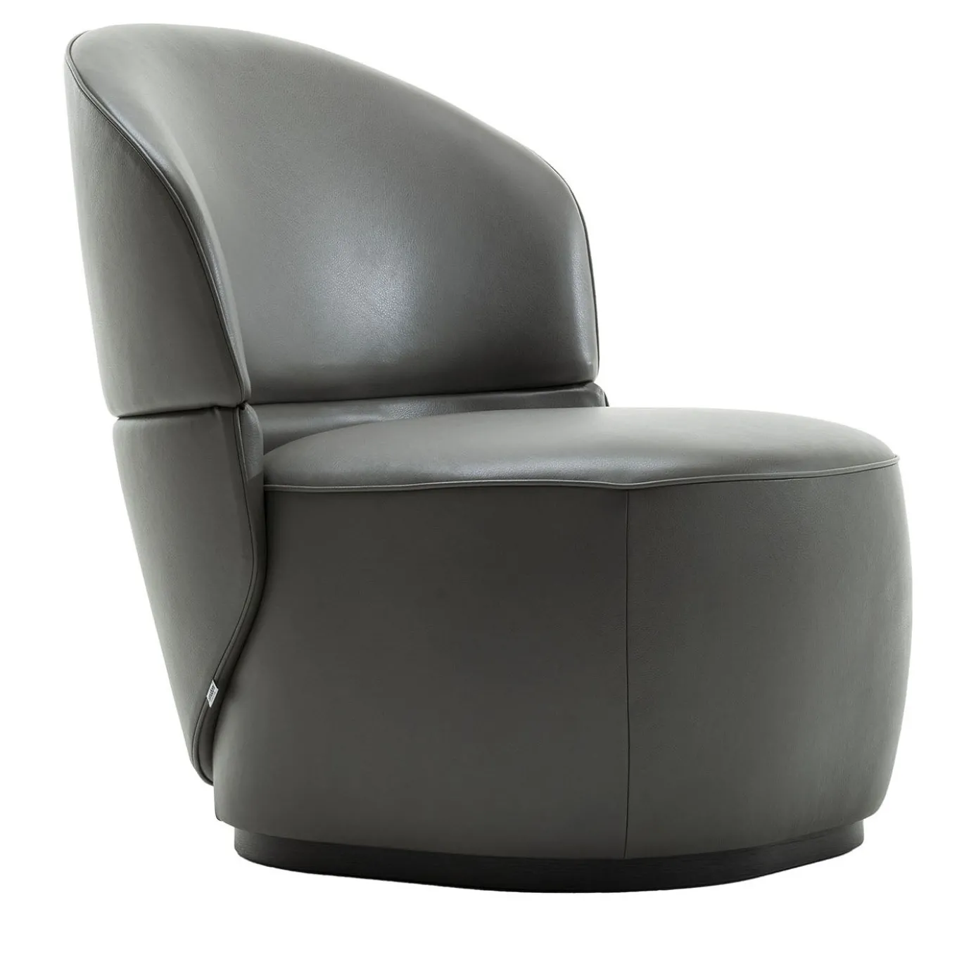 Poltrona Alma ED/50 004 in pelle grigia