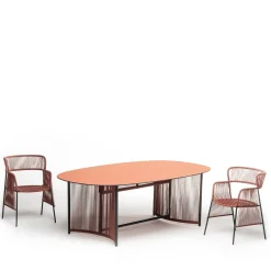 Poltrona Altana SP grigio e rosa di Antonio De Marco