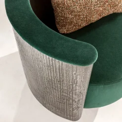 Poltrona Amelie in velluto verde