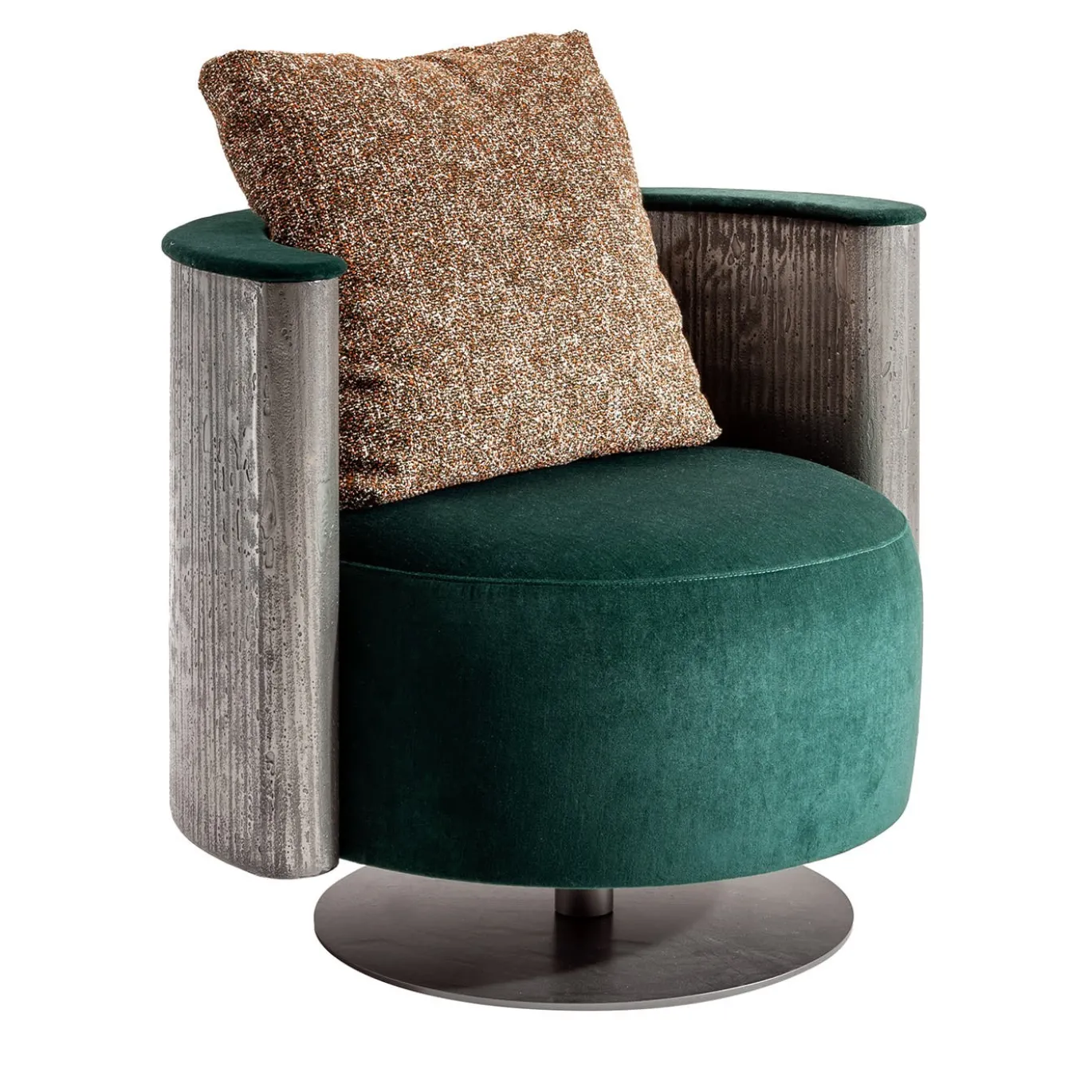 Poltrona Amelie in velluto verde