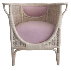 Poltrona Angelina in Rattan con Intreccio in Midollino
