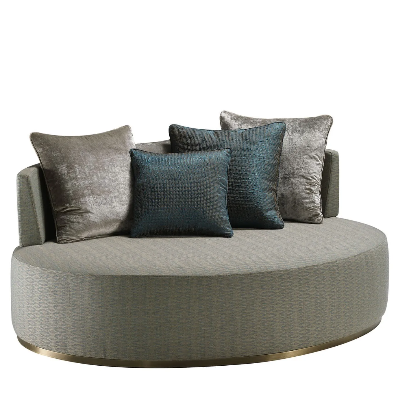 Poltrona Ange Maxi Melange Grigio e Blu
