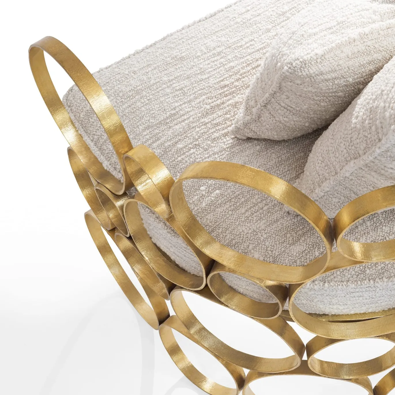 POLTRONA ASTRO IN OTTONE NATURALE - FLAIR EDITION MADE BY NSL