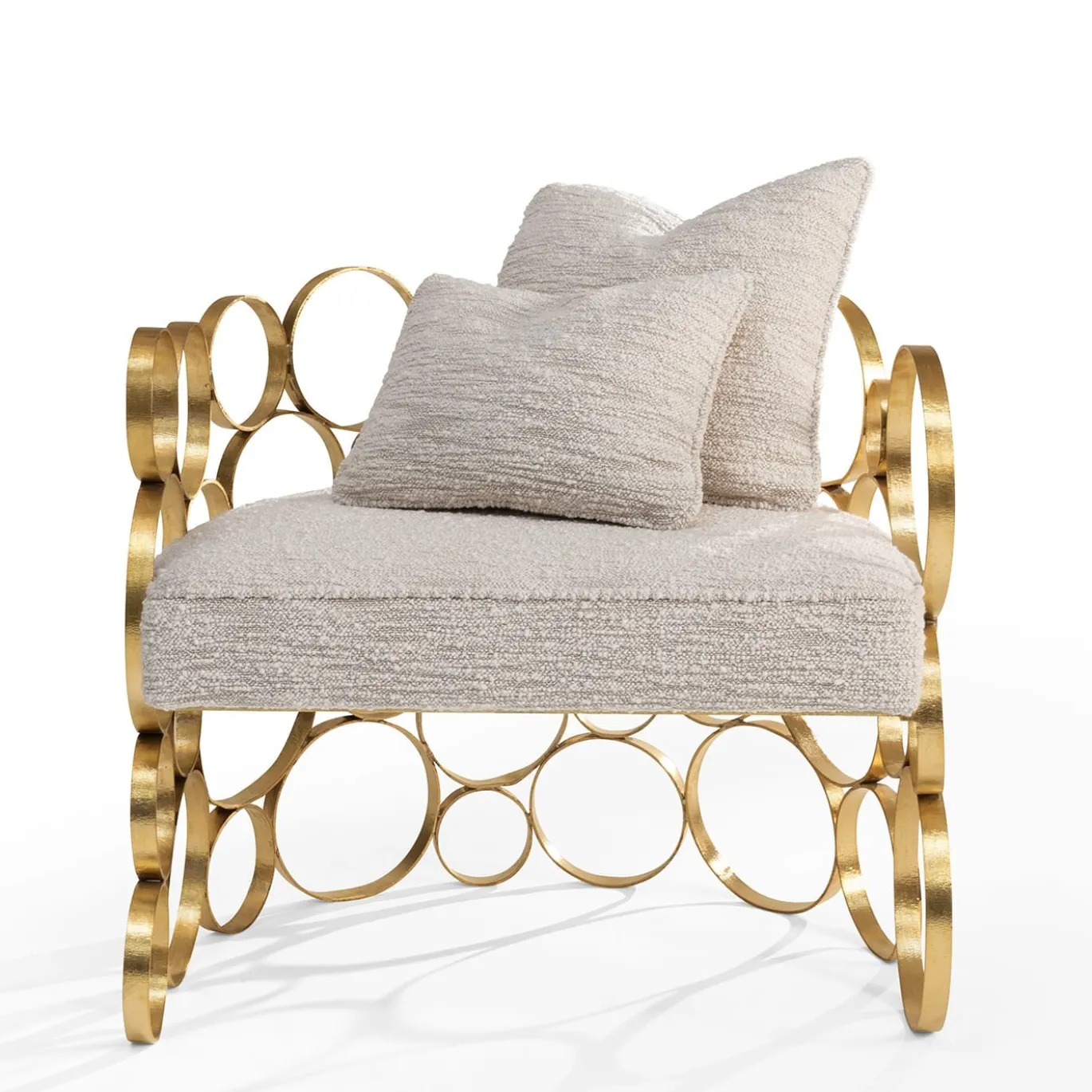 POLTRONA ASTRO IN OTTONE NATURALE - FLAIR EDITION MADE BY NSL