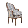 Poltrona Azure Bergère in stile Luigi XVI