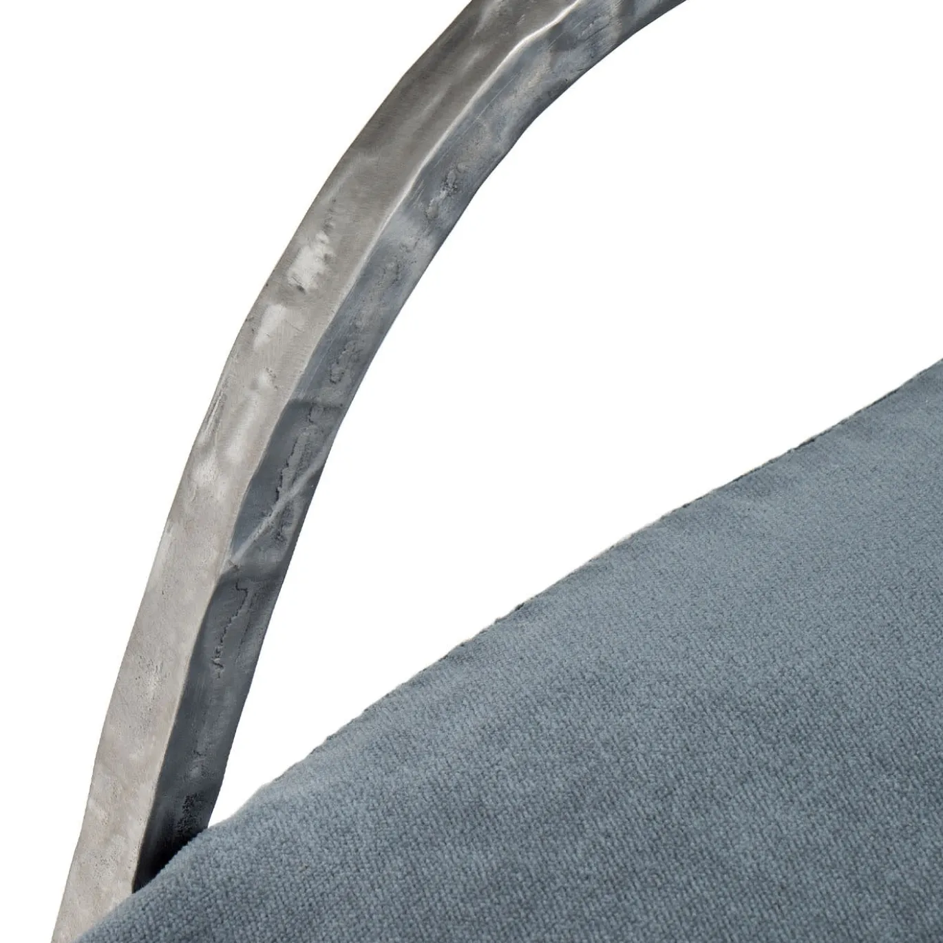 Poltrona bassa Moonlight Blue e Silver