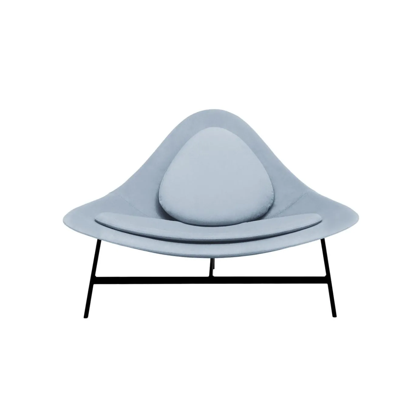 Poltrona Bermuda in tessuto blu