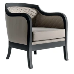 Poltrona Beverly Hills con braccioli arrotondati