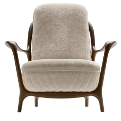 Poltrona Callas Bianca con Struttura in Legno
