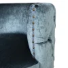Poltrona capitonnè Petra azzurra