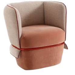 Poltrona Chemise rosa e beige di Studio LI_DO